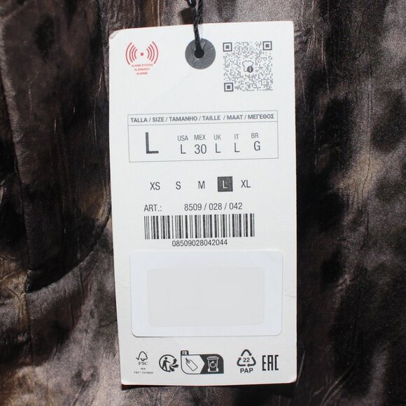 NWT Zara Leopard Print Skirt Size L - Picture 7 of 8